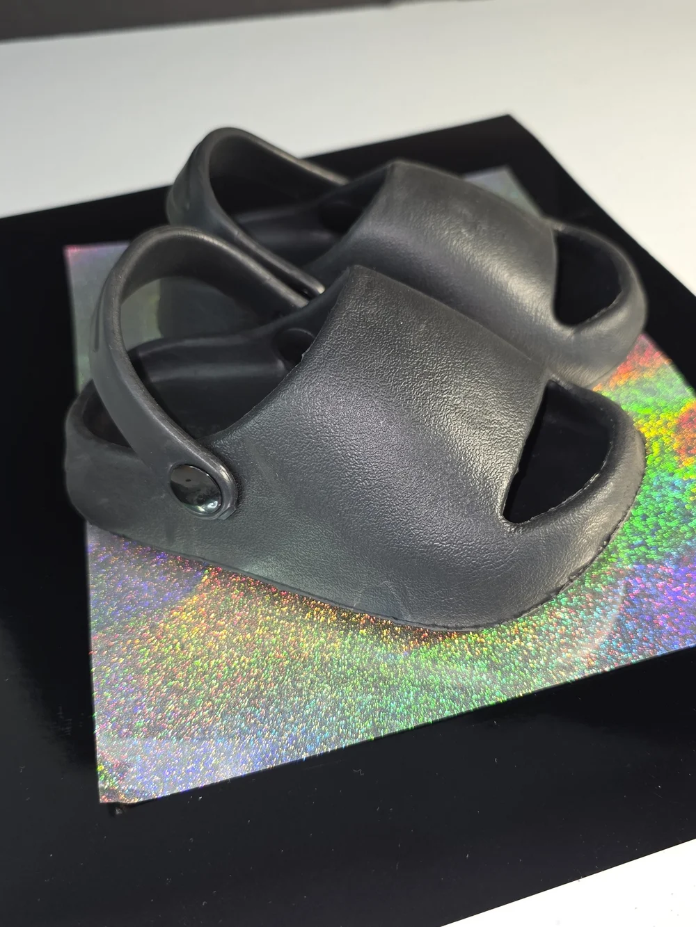 Kidgets Charcoal Water Slip-On Sandals with Heel Strap Splash Pad Daycare Beach